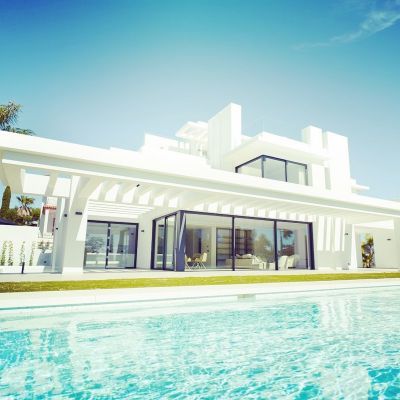 Modern design Villa with large pool at #Marbella #Spain #luxury #realestate #property