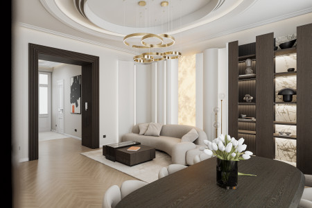 Budapest luxury apartment for sale  - Luxusný apartmán v centre Budapešti - BAJCSY17_render_livingroom_005_172e5524b5d5174b774ecb20ac93e884