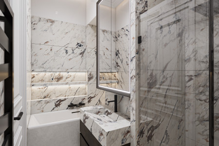 Budapest luxury apartment for sale  - Luxusný apartmán v centre Budapešti - BAJCSY17_render_master_bathroom_004_1fc13b54087794ae6590e92db4ff7640