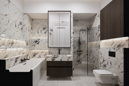 Budapest luxury apartment for sale  - Luxusný apartmán v centre Budapešti - BAJCSY17_render_master_bathroom_005_780b09a0579767aa24baed5edc2b10e5