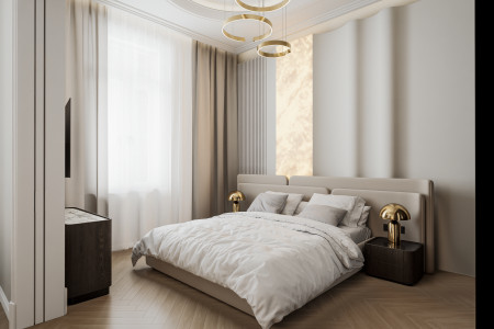 Budapest luxury apartment for sale  - Luxusný apartmán v centre Budapešti - BAJCSY17_render_master_bedroom_001_f129f405520392bf3382d00b7b4f5721