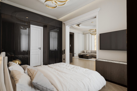 Budapest luxury apartment for sale  - Luxusný apartmán v centre Budapešti - BAJCSY17_render_master_bedroom_003_b9a4c0f2600a46659361961ef045d0c0